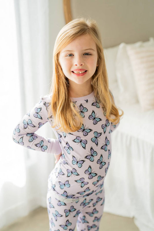 Purple Butterflies ๐ฆ๐ | Two Piece Bamboo Pajama Set