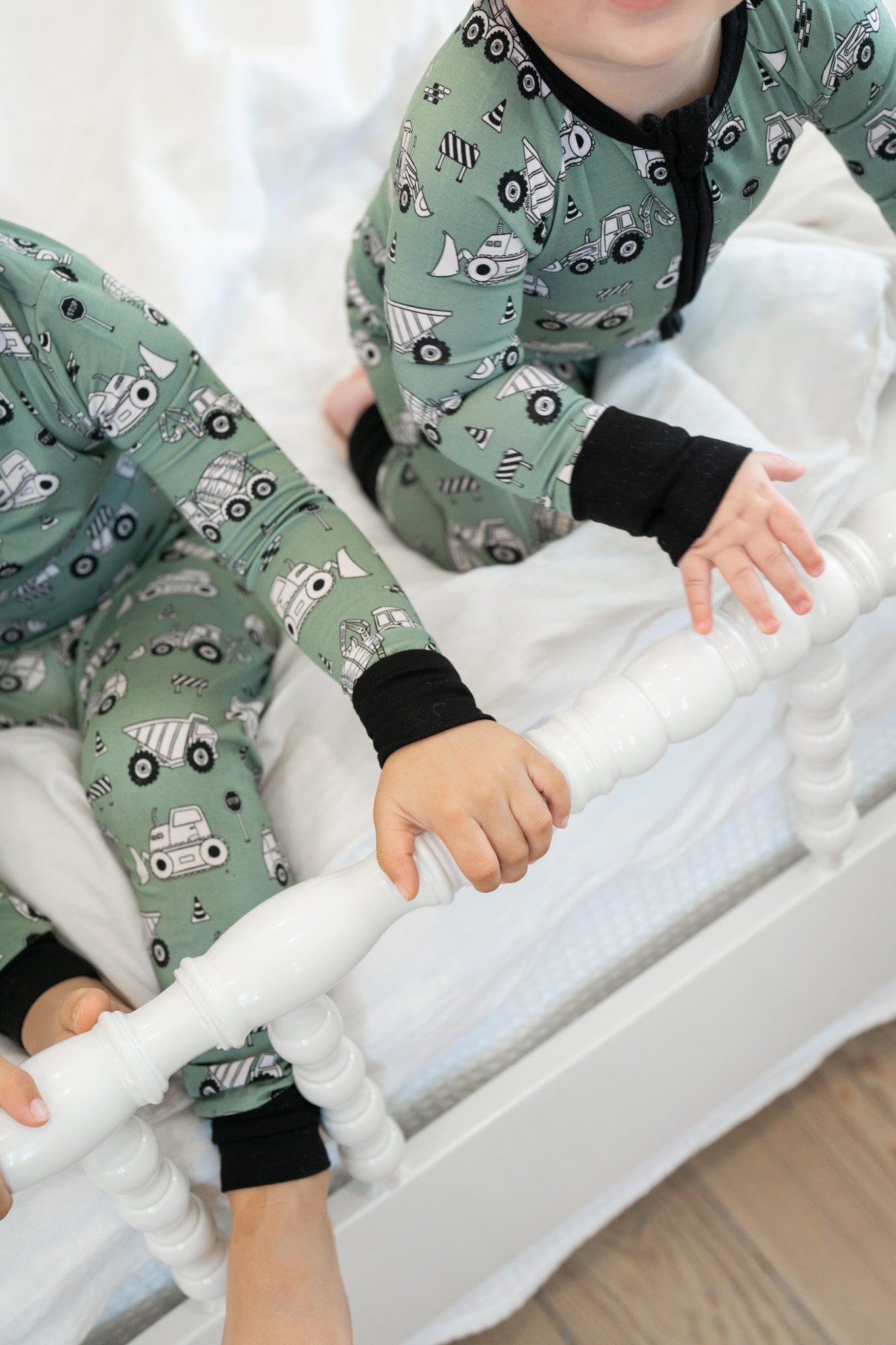 Construction Zippy Onesie | Boys Bamboo Convertible Romper