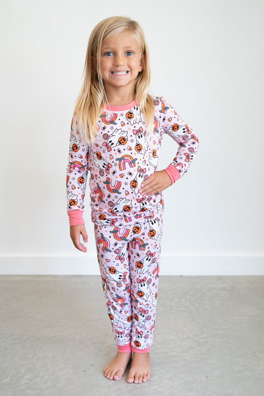 Spooky Sweet Ghosts | Two Piece Pajama Set