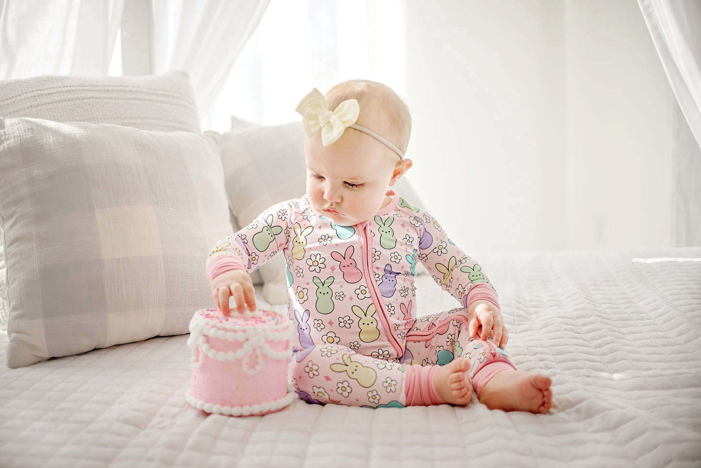 Bunnies | Bamboo Convertible Zippy Romper