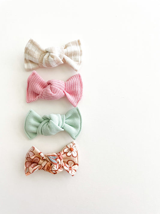 Light Sage Crepe Knot Bows