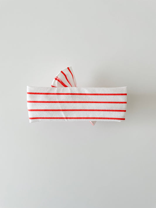 Red & White Stripes Headwrap