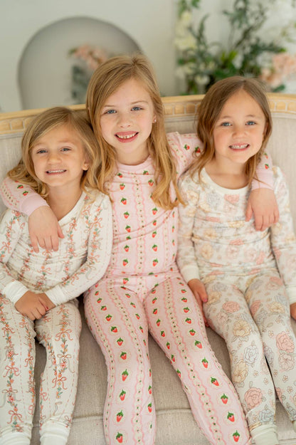 Blue Pastel Floral | Two Piece Pajama Set
