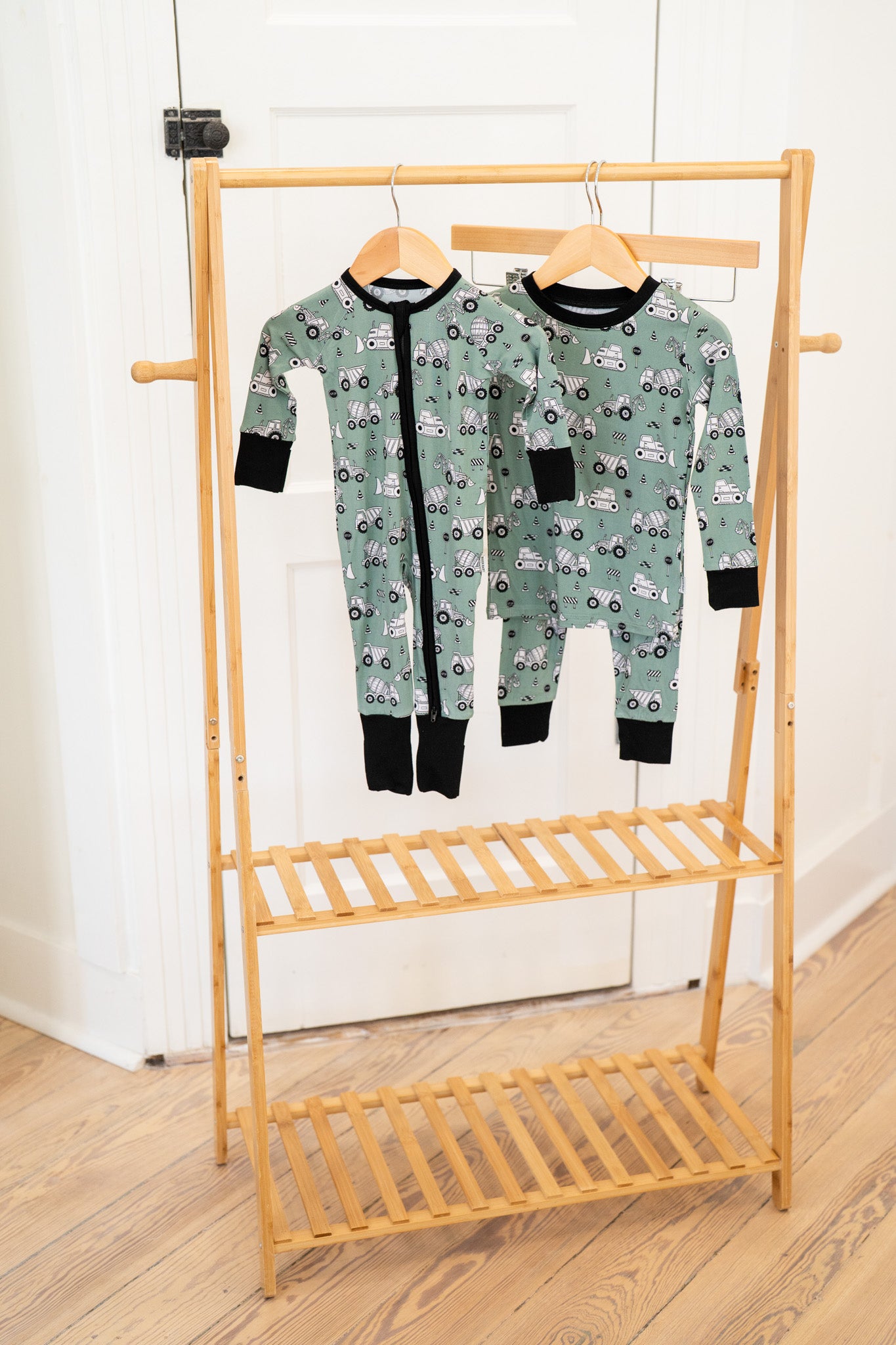 Construction Zippy Onesie | Boys Bamboo Convertible Romper