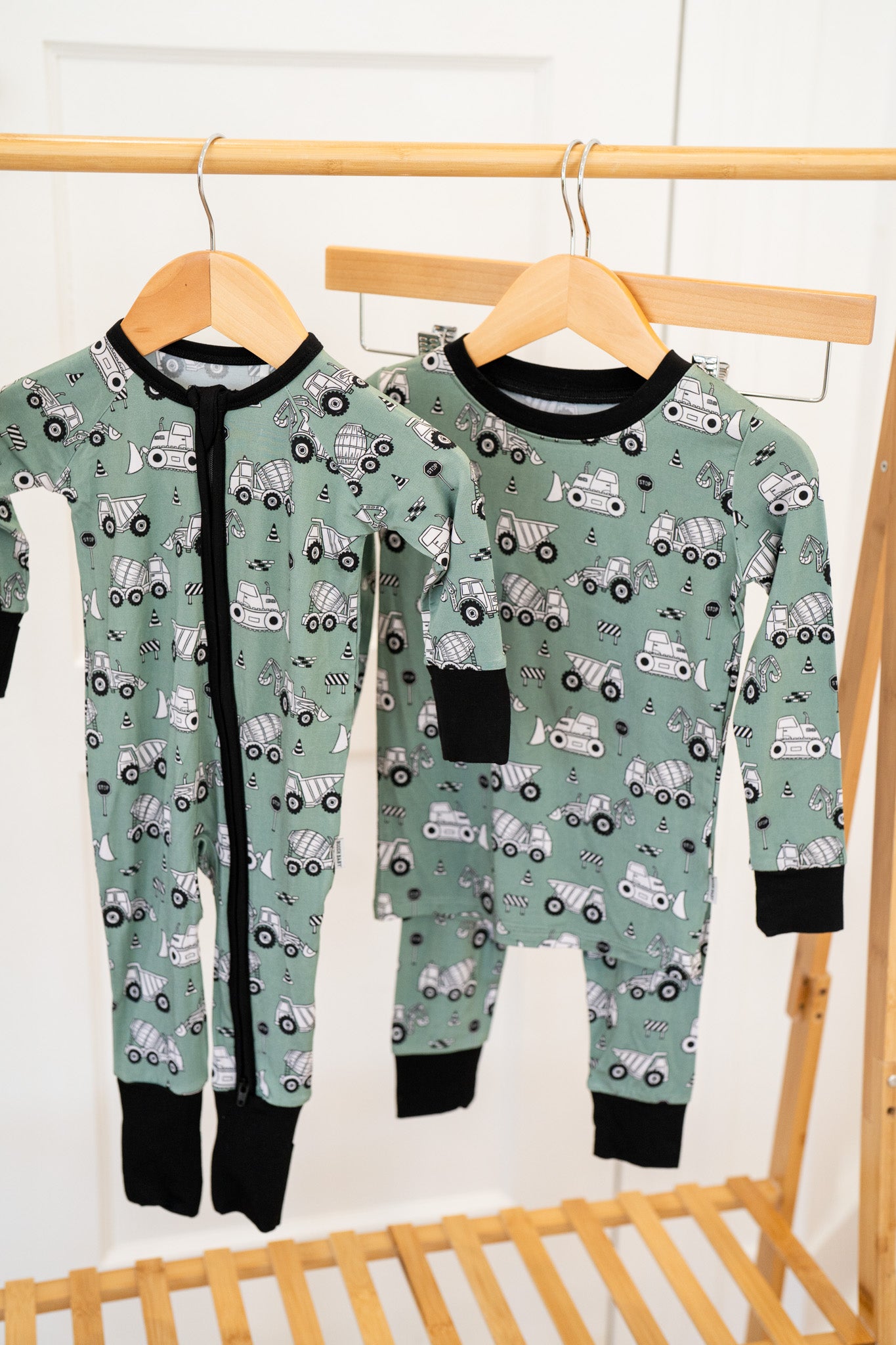 Construction Zippy Onesie | Boys Bamboo Convertible Romper