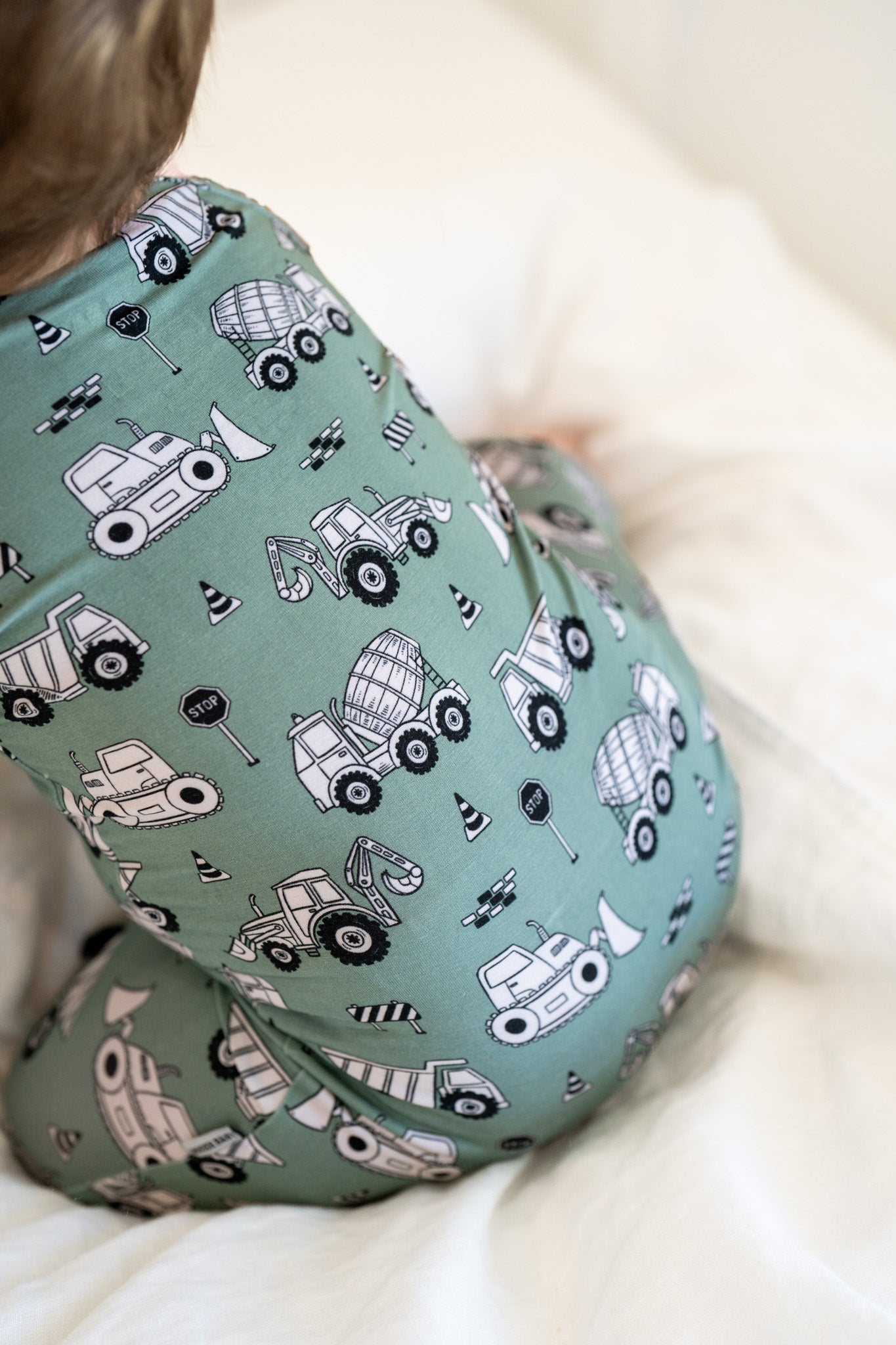 Construction Zippy Onesie | Boys Bamboo Convertible Romper