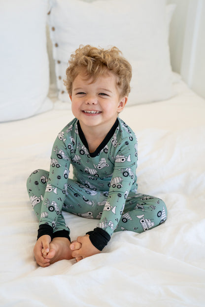 Construction | Two Piece Bamboo Boys PJs