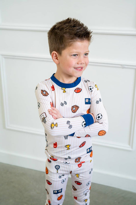 Vintage Varsity Sports | Two Piece Long Sleeve