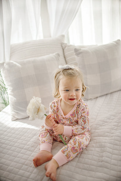 Pink Unicorn | Two-Piece Bamboo Pajama Set
