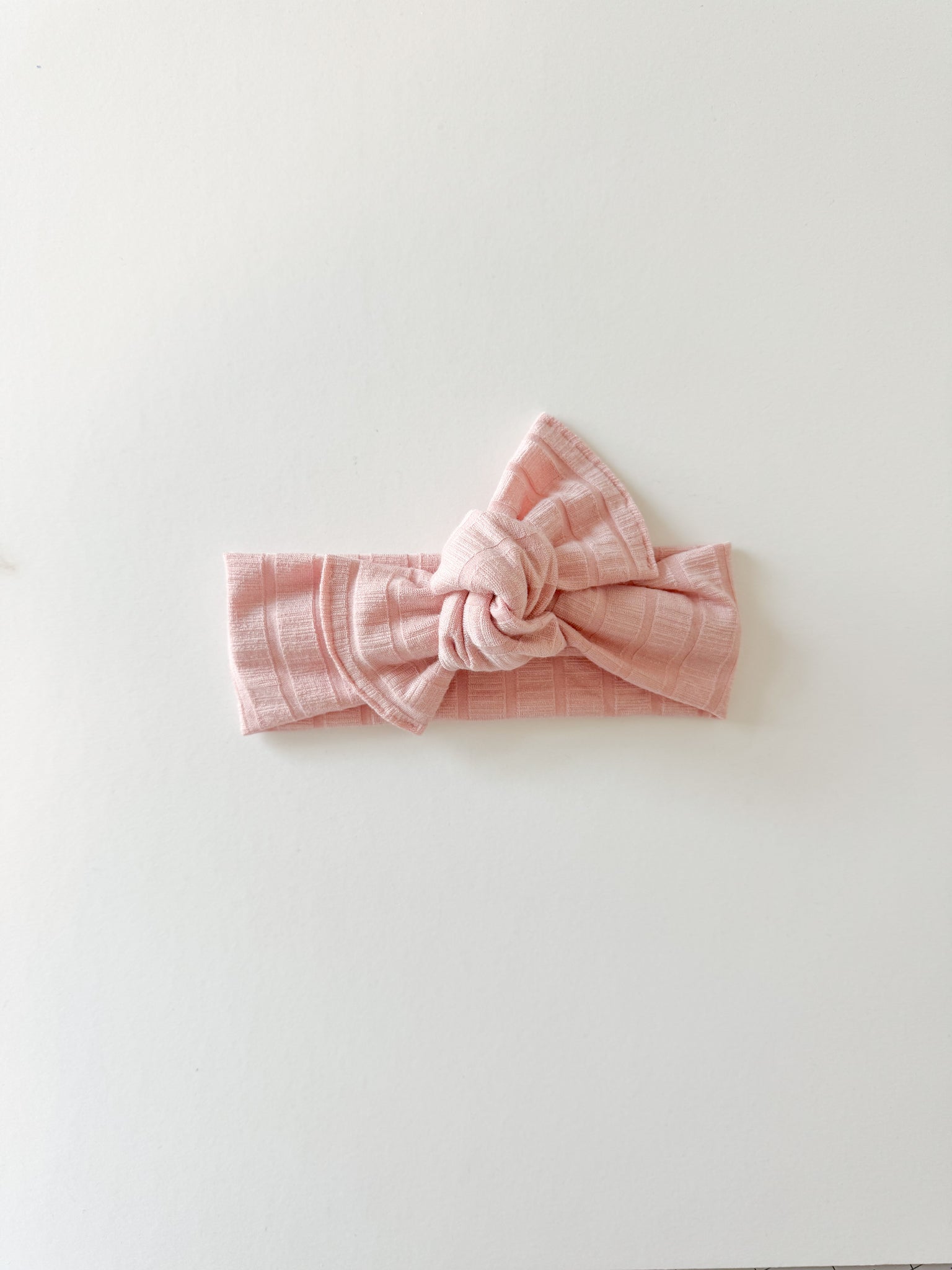 Dusty Pink Wide Rib Tie On Headwrap