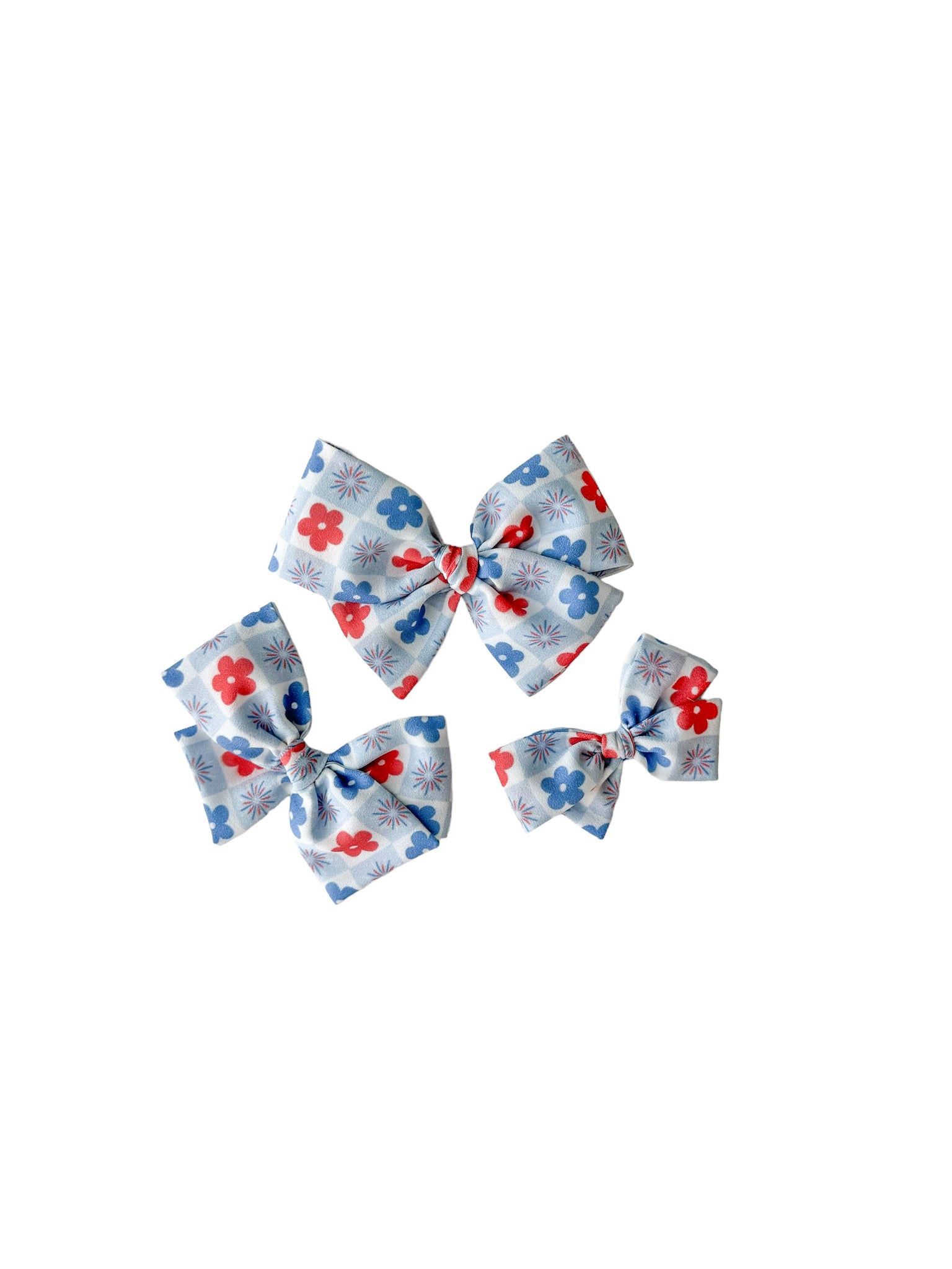 Floral Firework Plaid Pinwheel