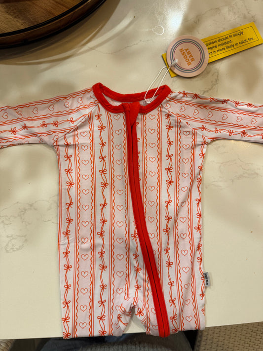 Valentine's Zippy Onesie | Girls Bamboo Convertible Romper