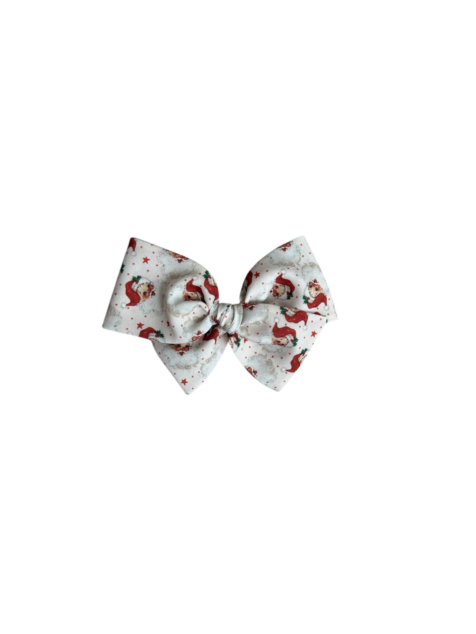 Vintage Santas Pinwheel Bow