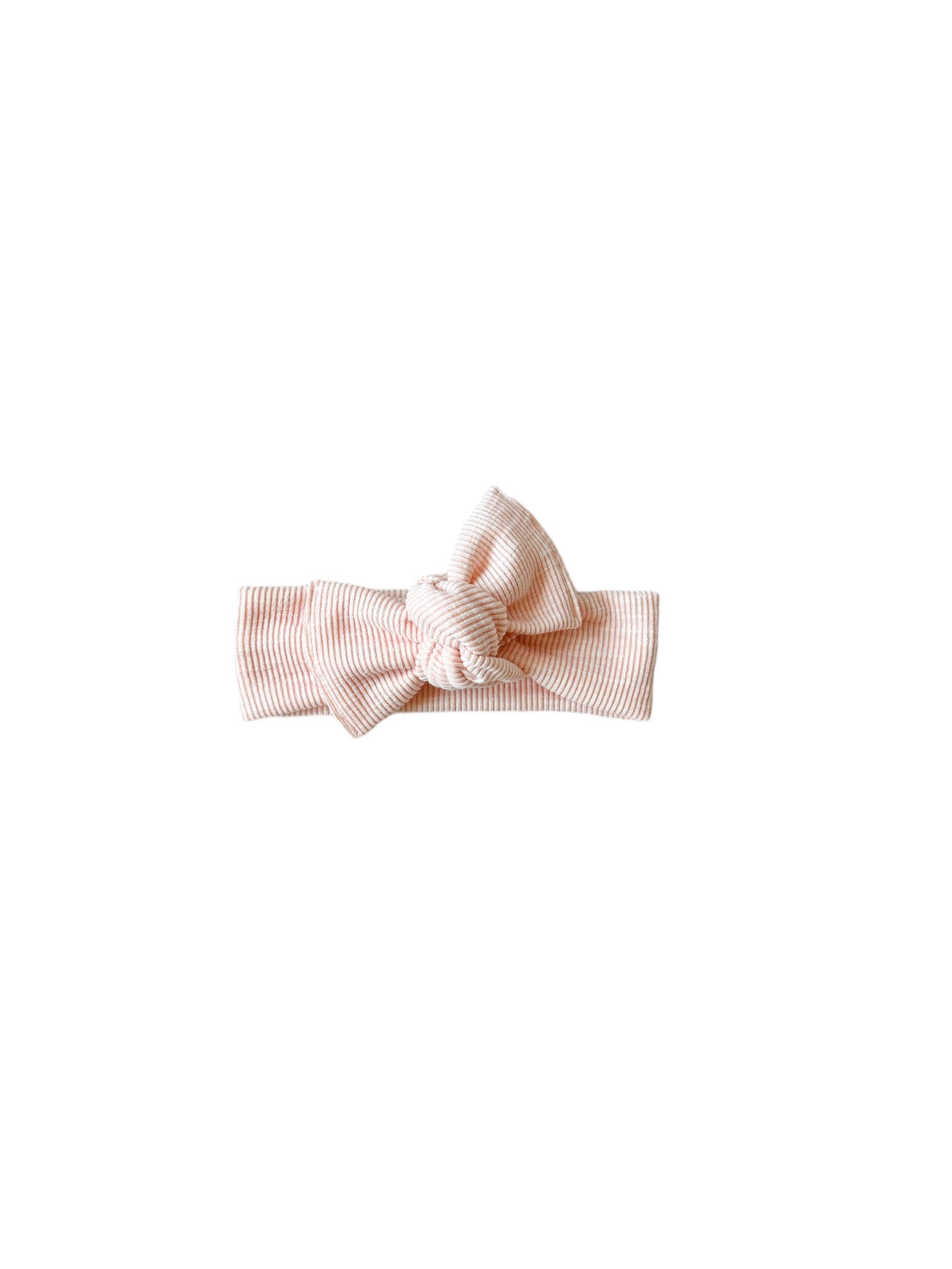 Blush Pink Ribbed Tie On Headwrap