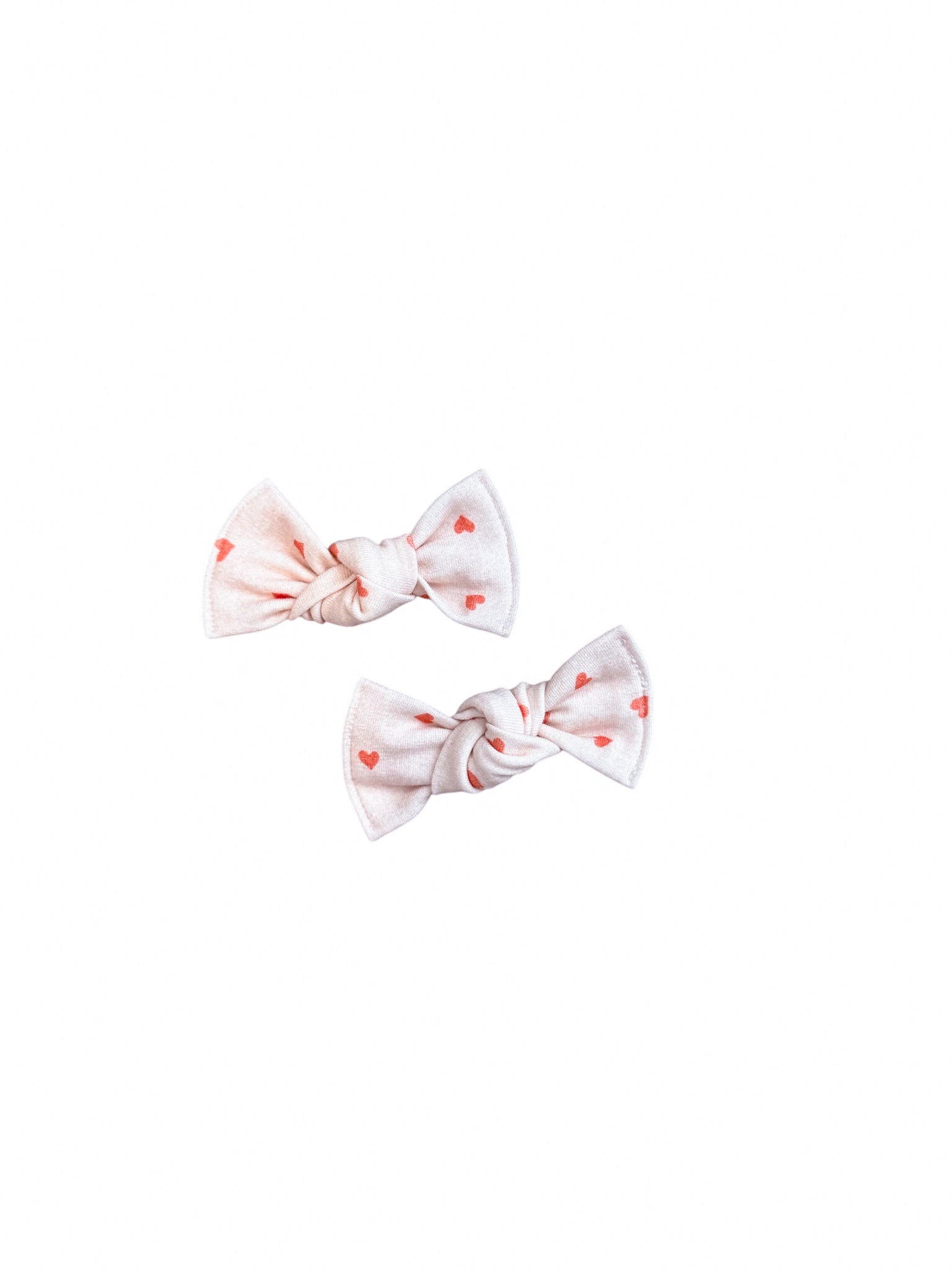 Ditsy Red Hearts Knot Bow