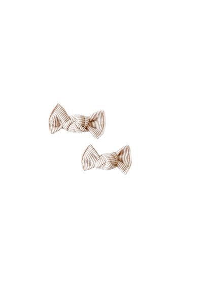 Mocha Ribbed Knot Bow