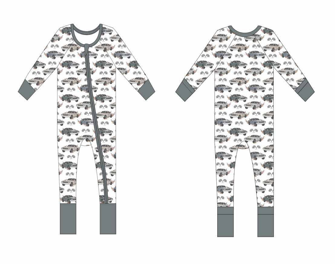 Boys Cars Pajama - Zippies