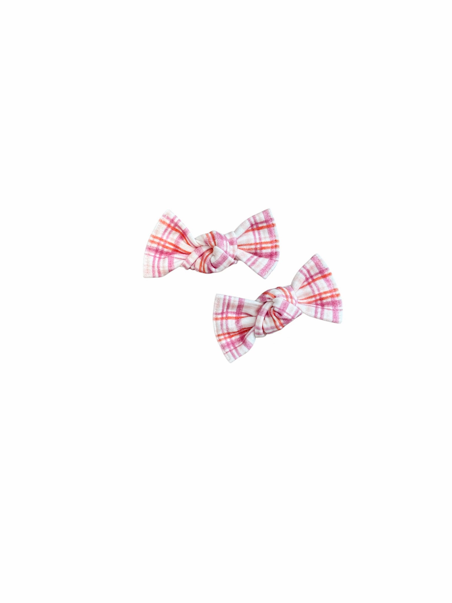 Valentine's Plaid Knot Bow