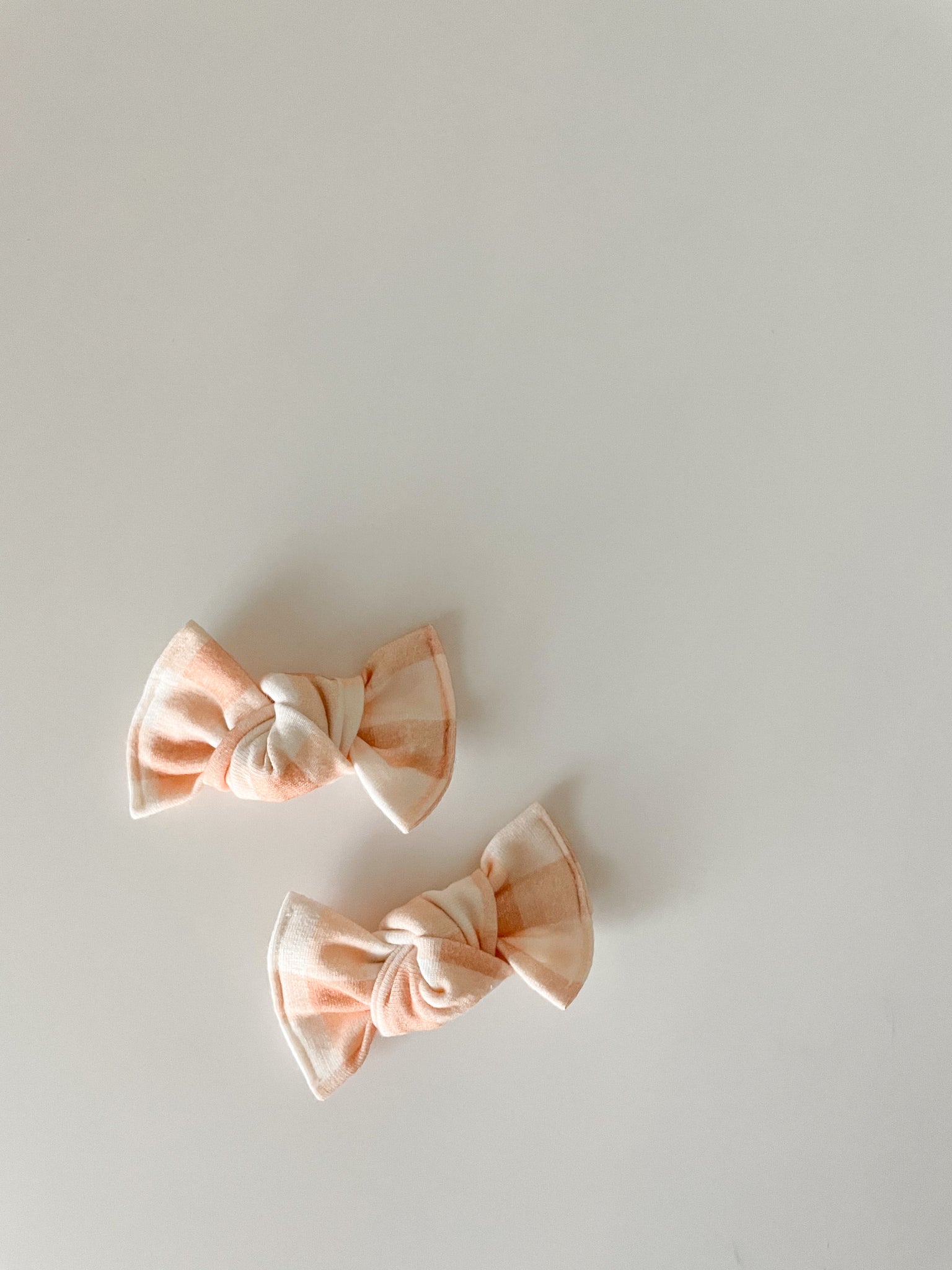 Peach Gingham Knot