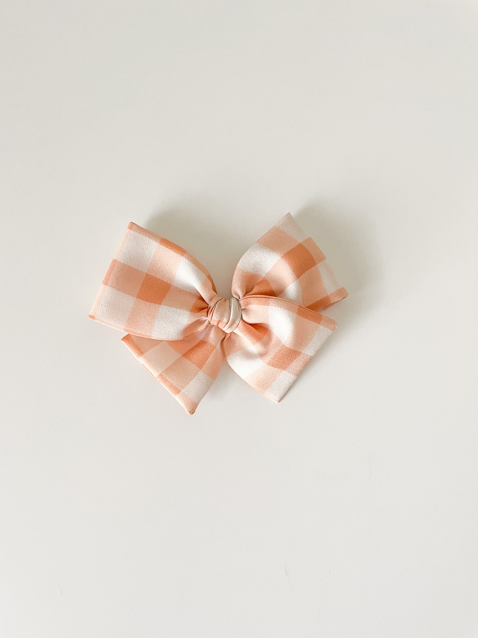 Peach Gingham Pinwheel